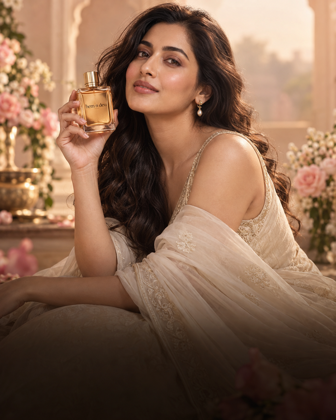 Woman holding hem n deu perfume — The Feminine Edit